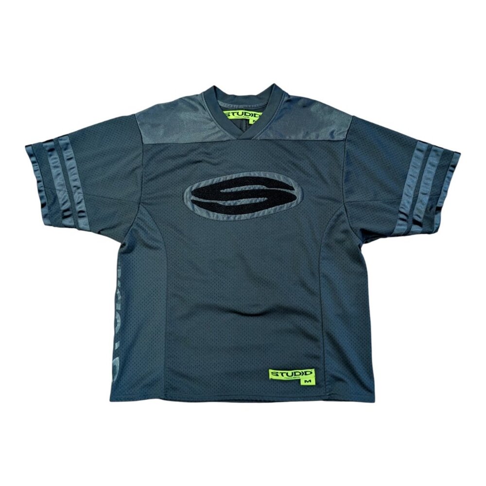 Studio by Supervsn Utility Hockey Boxy Jersey Black Chain Stitch Logo Size M